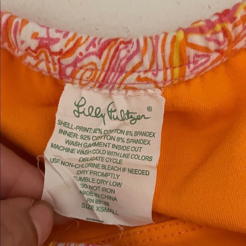 Y2K Vintage Lilly Pulitzer Pink and Orange Strapless Dress/Skirt size XSMALL - Picture 6 of 6